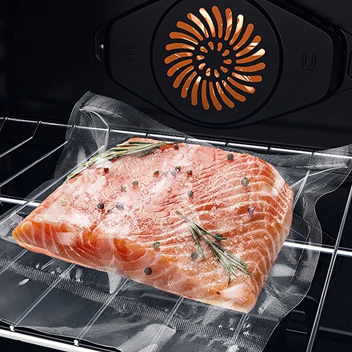 Gourmet cooking results at home Samsung Stainless Steel Slide-In Induction Range with Air Sous Vide