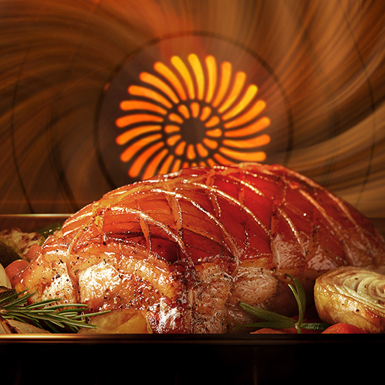 Faster, more even baking⁷ than Convection Samsung White Glass Slide-In Induction Range with Convection+
