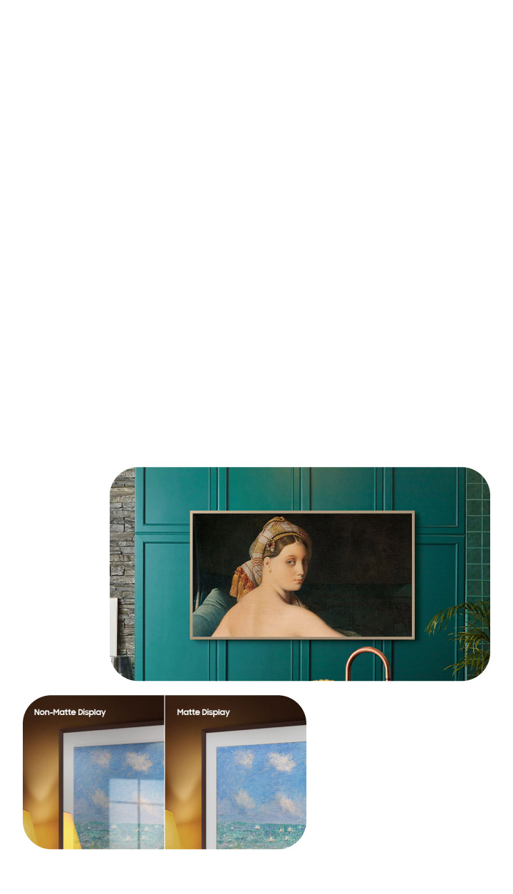 Teal wall w antique portrait of a lady