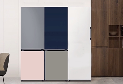 BESPOKE Refrigerator with different colored panels BESPOKE Refrigerator with different colored panels