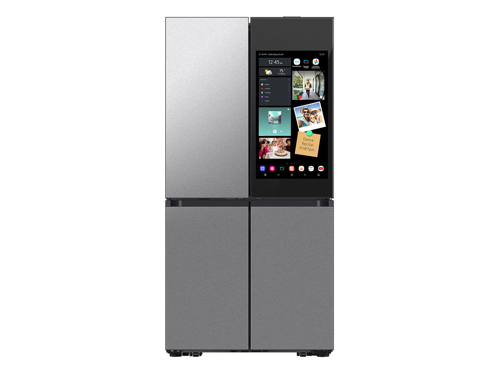 Thumbnail image of Bespoke 4-Door Flex™ Refrigerator (29 cu. ft.) with AI Family Hub™+ and AI Vision Inside™ in Stainless Steel