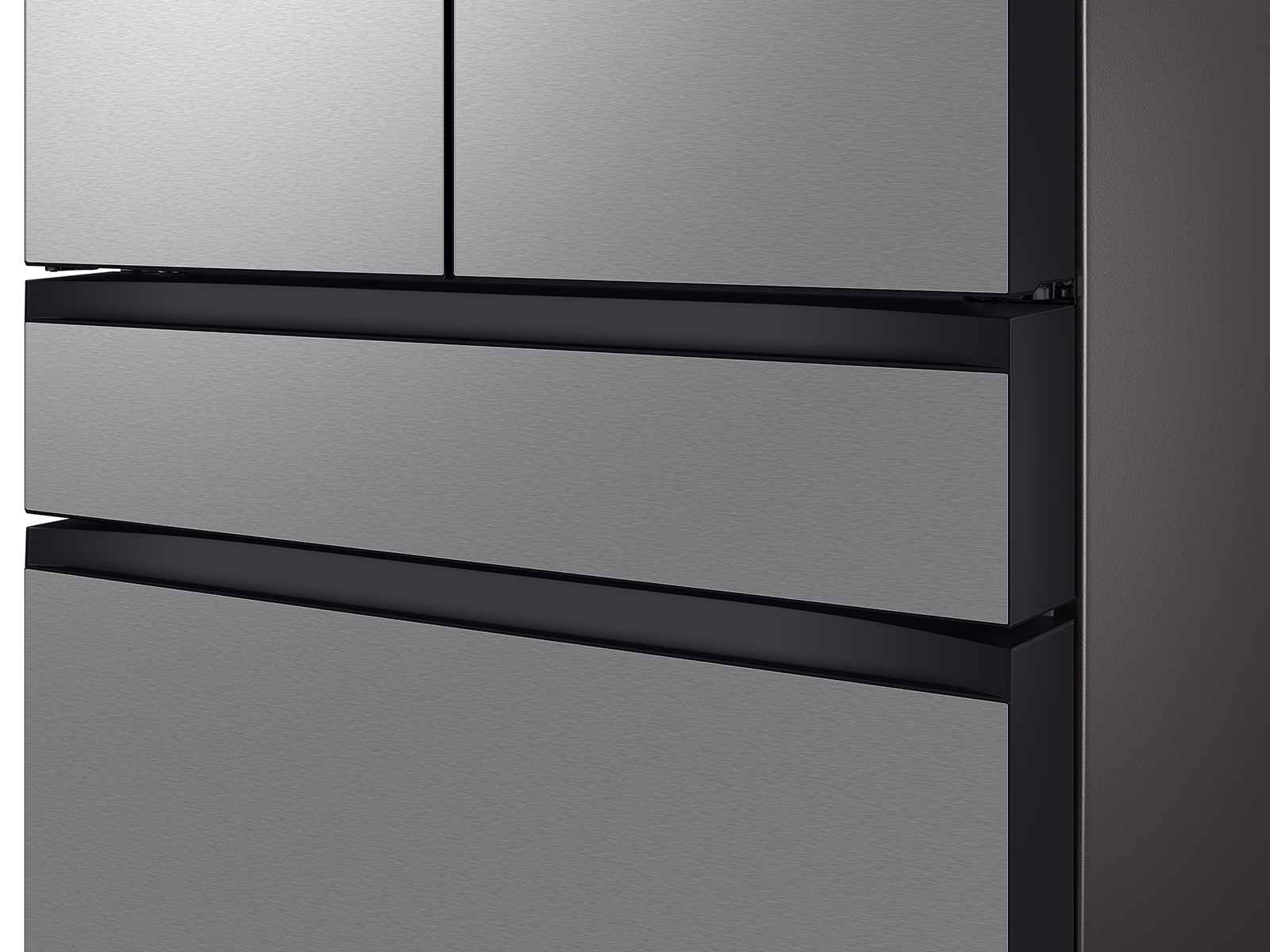 Thumbnail image of Bespoke 4-Door French Door Refrigerator (23 cu. ft.) with Beverage Center™ in Stainless Steel