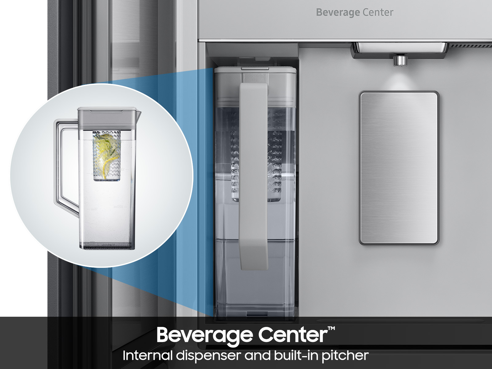 Thumbnail image of Bespoke 29 cu. ft. 4-Door French Door Refrigerator with AI Family Hub™+ & AI Vision Inside™ in White Glass