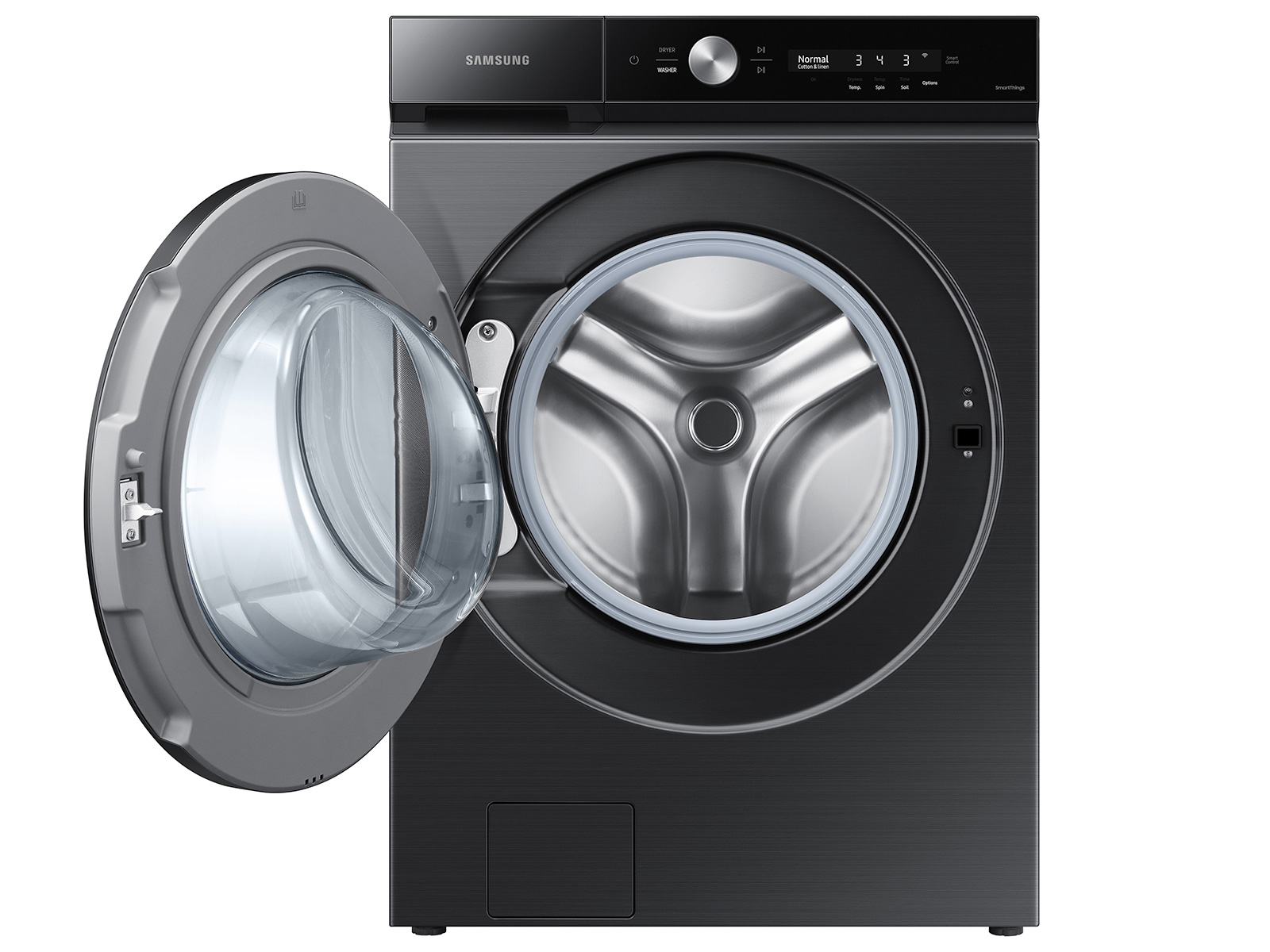Thumbnail image of Bespoke 5.3 cu. ft. Ultra Capacity Front Load Washer with Super Speed Wash and AI Smart Dial in Brushed Black
