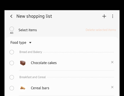 New shopping List on Family Hub